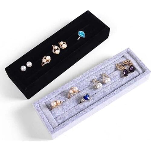 Mordoa Ring Display Box Jewelry Tray Case Portable Jewelry Ring Carrying Tray Holder Cufflinks Storage Box Organizer
