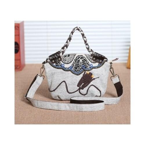 Hot vintage string appliques women traveller handbags!Nice prints lady small shoulder&Crossbody bags New Original canvas Carrier