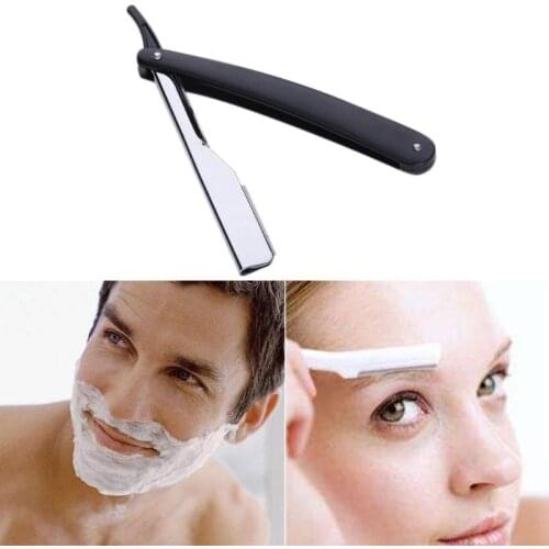 Manual Shaver Professional Straight Edge Stainless Steel Sharp Razor Folding Shaving Shave Beard Cutter holder(No blade)