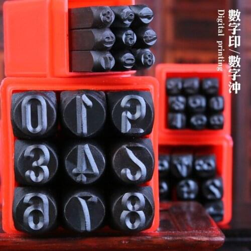 3/4/5mm 0~9 Number Set Kit Tool die Punch Stamp Stamping Case Leather Craft NEW 9pcs/lot free shipping
