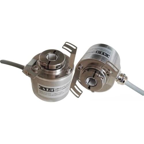 High precision CALT 60mm single turn absolute rotary encoder 14 bits 16384 12mm blind hollow shaft RS485 Modbus output