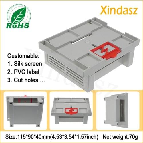 XDI02-11)115*90*40mm (4.53*3.54*1.57inch) rail din enclosure project plastic boxes electronic