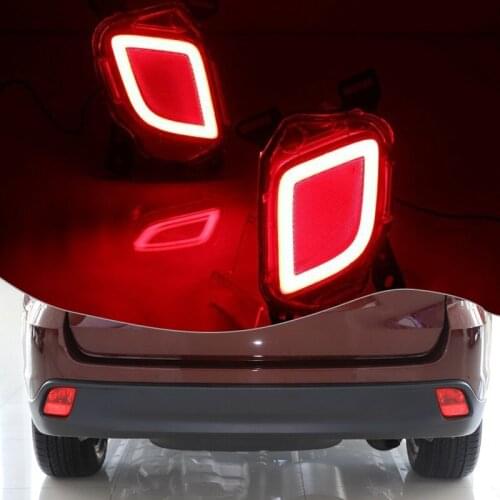2Pcs/Set 12V Rear Bumper Red LED Tail Fog Brake Lamp Light Fit For Toyota Highlander 2014 2015 2016 2017 2018