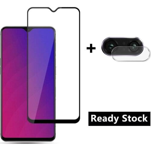 Screen Protector For Realme X2 Pro XT X 5 3 2 Pro C1 C2 U1 Full Coverage Full Glue Tempered Glass Film + Camera Lens Protector