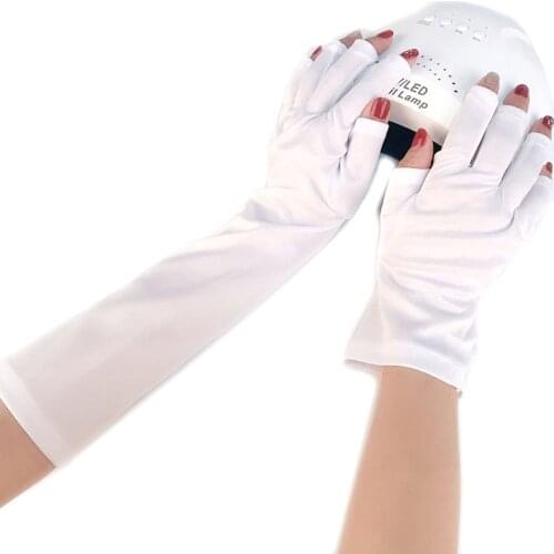 1 Pair UV Protection Nail Glove Nail Art Gel Anti UV Gloves UV LED Lamp Nail Dryer Light Radiation Shield Skin Protection Tools