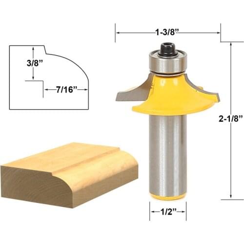 1pcs Drawer & Cabinet Door Front Edging Thumbnail Router Bit-1/2" Shank