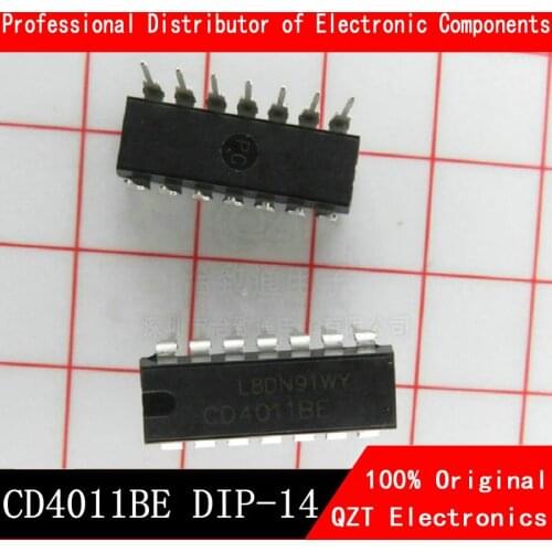 10PCS CD4011BE DIP14 CD4011 DIP 4011BE DIP-14 TC4011BP new and original IC