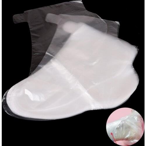 100pcs Disposable Foot Cover Transparent Film Foot Cover For Pedicure Prevent Infection Remove Chapped Foot Covers New