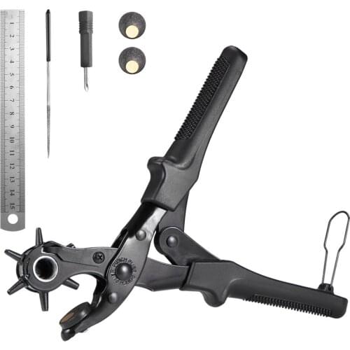 2019 New Belt Hole Pliers Kit Heavy Duty Revolver Hole Pliers Lever Gear Hole Punch Belt Leather Puncher Wide Application