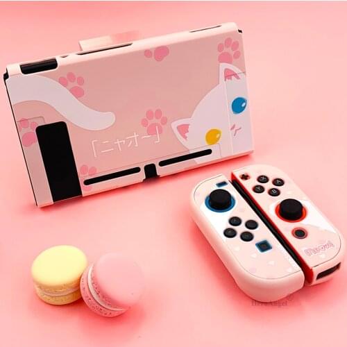 2021 Suitable for Switch Kawaii Pink Case Protective Hard Case Shell for Nintendos Switch Console JoyCon Colorful