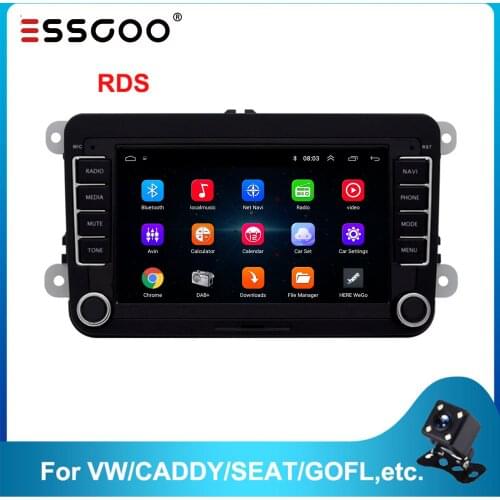 Essgoo Android 7'' Car Radio For Volkswagen For VW Car Multimedia Player Support GPS Navigation Autoradio 2din Stereo Video MP5