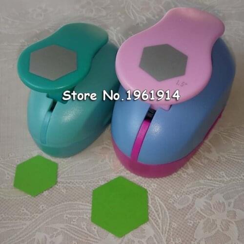 Free ship hexagon punch paper cutter crafts scrapbook Embossing device kid hole punches cortador de papel S2934-8