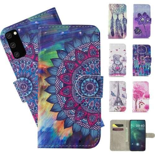 Case For Samsung A12 A32 A42 A52 A72 A01 A11 A21 A21S A31 A41 A51 A71 Book Flip Phone Cover Card Slot 3D Painted Wallet Leather
