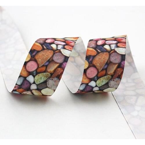 Color Stone Printing Grosgrain Ribbon Diy Handmade Hair Bow Sewing Supplies Wedding Party Decoration 16-75mm