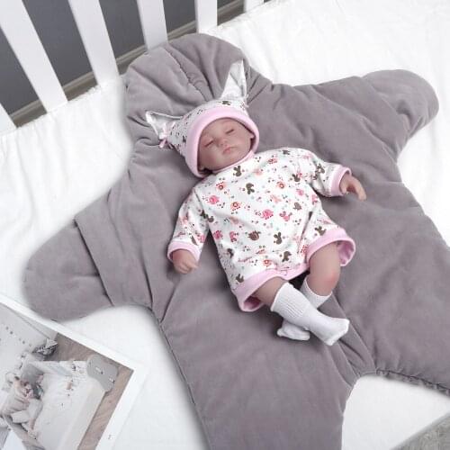 Baby trolley sleeping bag with split legs star shape thickened warm sleeping bag blanket muslin baby blanket