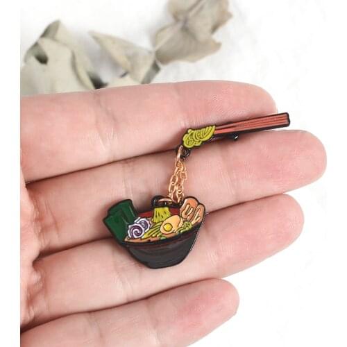 Ramen Enamel Pins Ramen noodles Lapel Pin Japanese Noodles Badges Food Brooches Japanese Culture Lover Jewelry