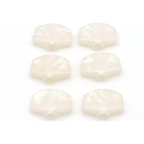 Guitar Tuners Machine Head Buttons White Pearl Tuning Key Square Buttons Set of 6 White
