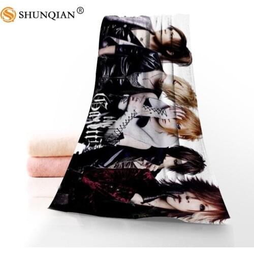 Hot Custom The Gazette Towel Printed Cotton Face/Bath Towels Microfiber Fabric For Kids Men Women Shower Towels A7.24-1