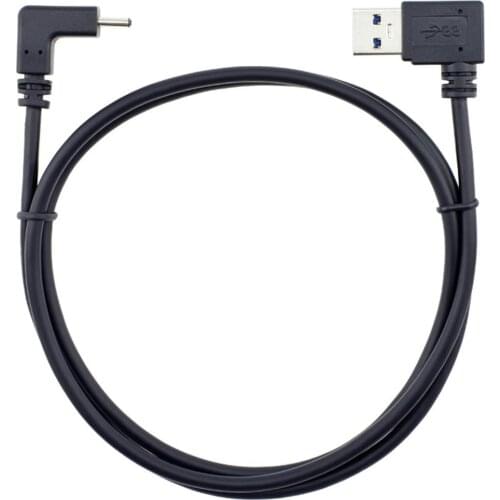 USB-C tilted up to 90 degrees to the left corner A male data cable, suitable for tablet computers
