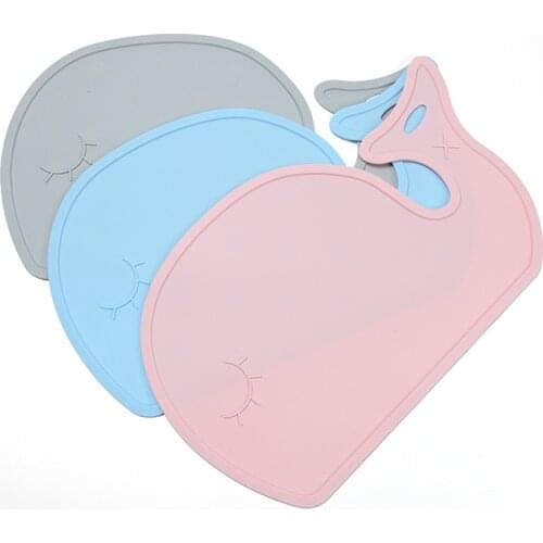 Quality Silica Gel Kids Tableware Mat Large Size BPA Free Baby Dinning Table Pads Cartoon Waterproof Silicone Placemat