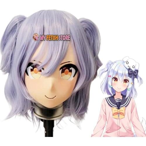KNJ01)Customize Handmade 3/4 Head Female/Girl Resin Japanese Cartoon Character Animego Cosplay Kigurumi Mask Crossdresser
