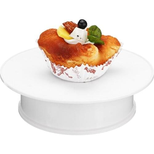 Round White Velvet Coping Electric Motorized 360° Rotating Display Stand Turntable for food or Jewelry Display