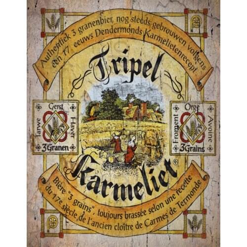 Tripel Karmeliet BEER PUB BAR METAL TIN SIGN POSTER WALL PLAQUE