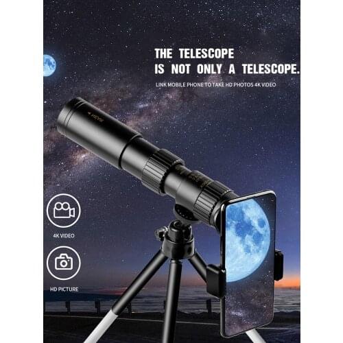 10-300x40 Monocular Telescope HD Waterproof Powerful Binoculars Professional Super Zoom High Quality BAK4-Prisms FMC for Camping
