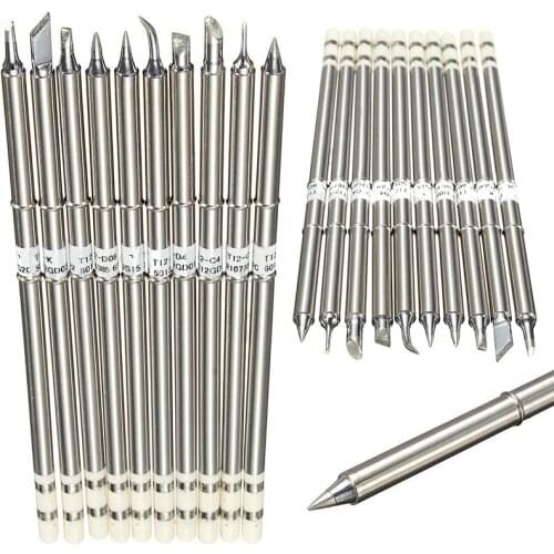 10pcs/lots T12 Series Replacement Soldering Tips Set for Hakko Soldering Station