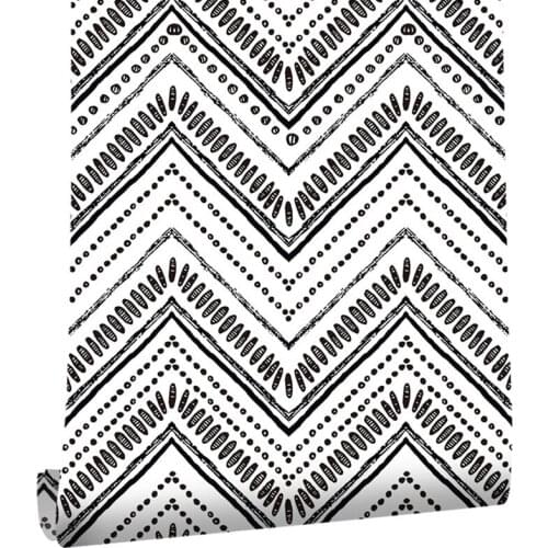 Nordic Wallpaper Geometric Pattern Modern Simple Line Decoration Self Adhesive Thickened Wall Sticker TV Background Wall Paper