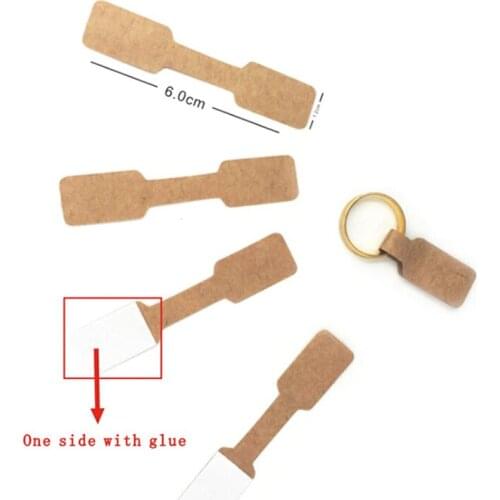 New Hot 50pcs / 100Pcs Necklace Ring Labels Quadrate Blank Price Tags Paper Stickers Paper Jewelry Display Card Labels Hangtags