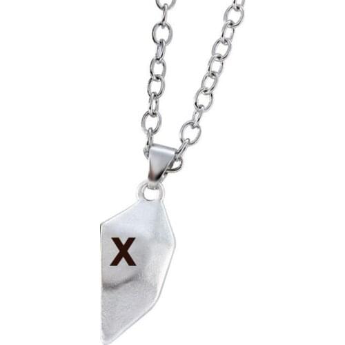 667E A-Z Letter Couple Necklace Magnetic Attraction Heart Stone Lovers Necklaces for Women Men Girlfriend Jelwelry Gift