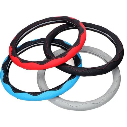 Durable DIY Microfiber Leather 4 Colors 1PC Steering wheel Cover Anti-Slip Cartoon Style Car-covers Interior Accessories