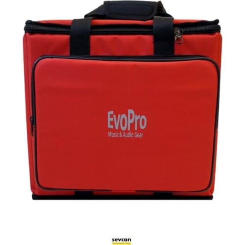 Professional Vinyl Record Softcase DJ Equipment Bag with 2 CM Filling Material Provides Full Protection Red