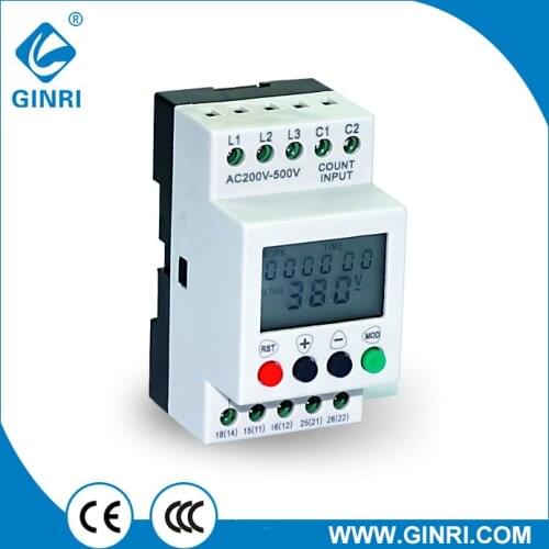 JVR800-1 LCD 3-phase Phase Failure/Phase sequence/Overvoltage/Undervoltage Monitoring Relays with counting and timing