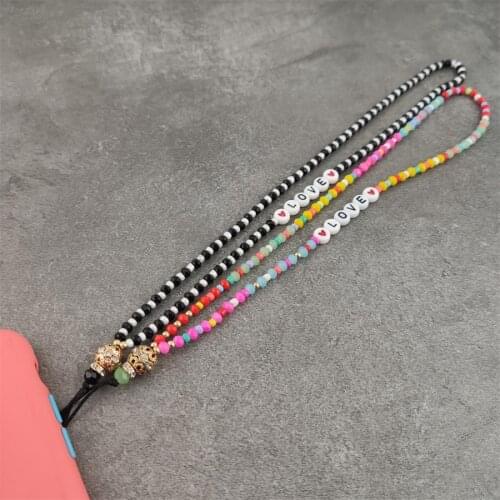 Hand Wrist Lanyard String Short Grip Lanyard Mobile Phone Strap for USB Flash Drive Keychain ID Badge Holder Letter Hang Rop