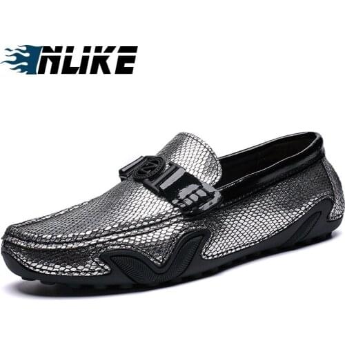 Luxury Casual Shoes Men Loafers Genuine Leather Flat Slip on High Quality Designer Shoes