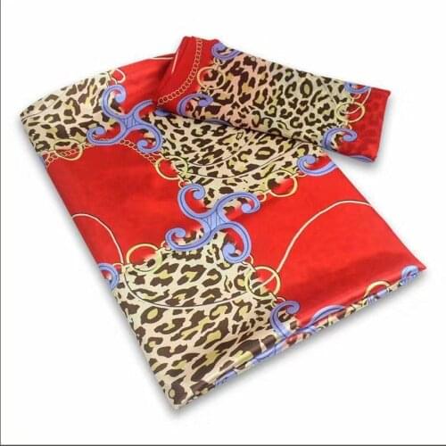 NEW 2+4yards african silk fabric hot selling wax print silk with 2yards blouse matching silk wax design