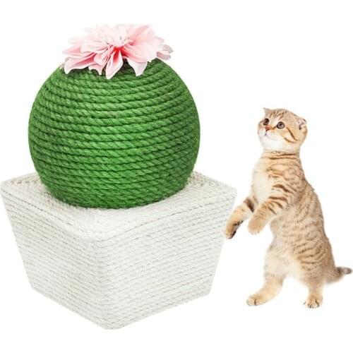 Sisal Knitting Ball Cat Toy Tumbler Catching Cat Mint Ball for Pet
