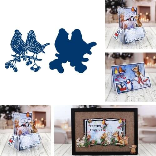 Bird on the Branch Die Cutting Dies Scrapbook Diary Decoration Stencil Embossing Template DIY Greeting Card Albums New 2021
