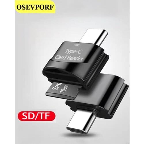 Type-C To SD/TF Adapter High Speed Card Reader Micro USB/USBC Memory Cards Reader OTG Phone Adapter For PC Laptop Tablet Huawei