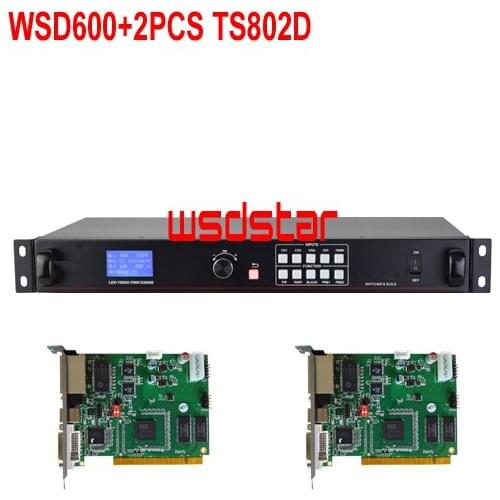 WsdStar WSD600+2PCS TS802D LED Video Processor HDMI-compatible/DVI/VGA/CVBS Support PIP & POP Special Offer