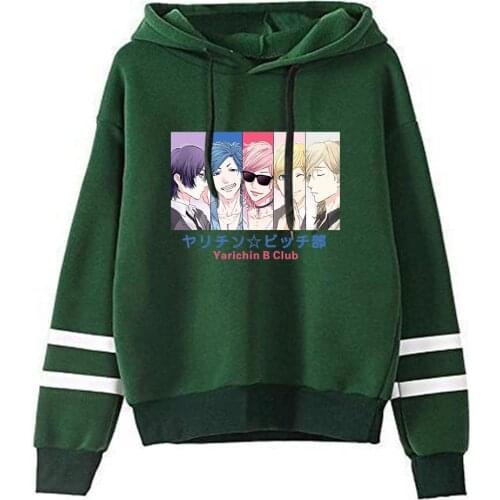 Yarichin Bitch Club Hoodies Sweatshirt Unisex Streetwear Hoodie Cotton Long Sleeve Sweatshirt Pullover Hip Hop Streetwear