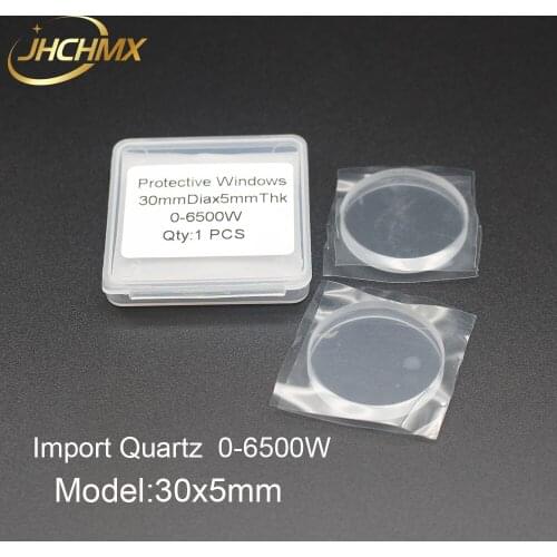 JHCHMX Best JGS1 Fiber Laser Protective Windows/Lens 30*5mm P0795-1201-00001 For Precitec Rofin Favon Fiber Laser Machine