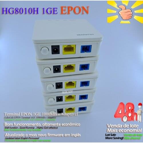 10 PCS 100% Original HG8310M HG8010H Epon ONU FTTH Fiber Optic HG8010H ont Router 1GE with power Secondhand Used ONU