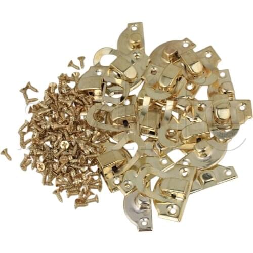 10pcs Mini Padlock Hasp Buckle Shackle Lock For Cabinets Drawers A011 21 x 20mm