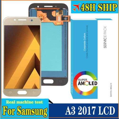 100% Original Amoled 4.7'' Display for Samsung Galaxy A3 2017 A320 A320F Full LCD Touch Screen Digitizer Assembly Repair Parts