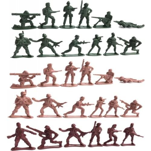 100Pcs Military Army Soldiers Action Figures Model Mini Wartime Scene Accessory