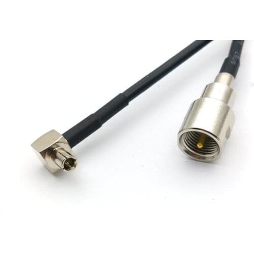 100pcs TS9 male right angle TO FME male plug RF Pigtail Jumper RG174 cable