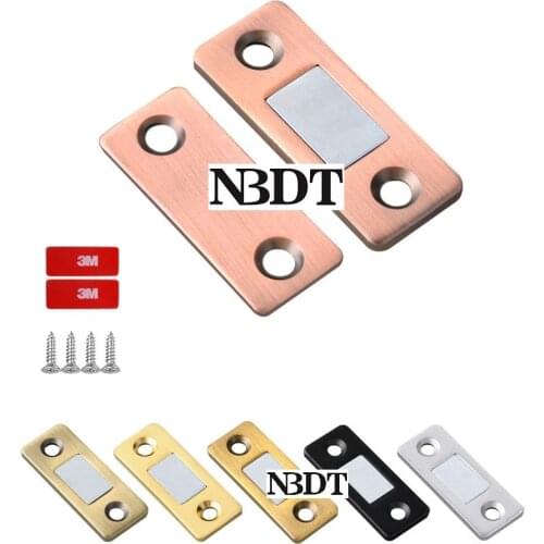 30Pcs Rectangle Thin Cabinet Cupboard Door Magnetic Catch Magnet Sticker Antique Bronze Gold Silver Black